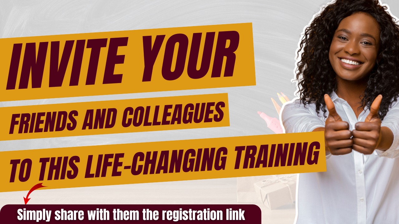 Invite friends and colleagues to this training